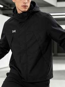Under Armour 男士梭织连帽夹克，简约休闲风，日常通勤外套，户外运动训练服 23600401-001 - 23600401-001 - 查看 1