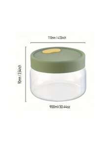 Caja bento redonda hermética de gran capacidad, contenedor de almacenamiento de alimentos de vidrio sellado para microondas, caja de conservación de alimentos frescos para refrigerador, caja bento de vidrio ligera - Multicolor - Ver 9