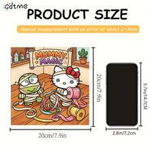 SANRIO GDTME (升級豪華版，厚紙，20*20CM) 木乃伊魔法著色本，適合兒童與成人，藝術與學校用品，24頁，理想的聖誕節、萬聖節、生日和返校禮物，附贈5張隨機貼紙 - 填色書 - 查看 6