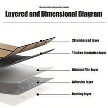 1 Roll 3D Wood Grain Striped Wall Sticker, Size 299.97cm*39.88cm, Thickened Lattice Relief/Recessed Texture, Cuttable And Easy To Paste, Suitable For Bedroom, Living Room, Wall, Ceiling And TV Background Wall Decoration - 40*300cm - 1 Roll - View 7