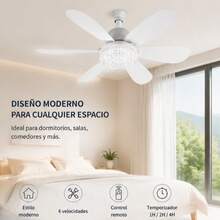 Glass Spotlight For Fan, Dimmable LED Ceiling Fans With Lights And Remote Control, Plug-In Ceiling Fans, 3 Colors, Spotlight Fan - 白色 - 查看 4