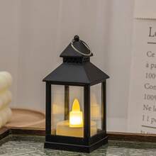 24 pièces/set Mini bougies électroniques LED sans flamme à double couche en plastique, lumière chaude, pour la décoration extérieure, le camping, les fêtes, Halloween et Noël - 4,2*4,2*9,5 cm - Voir 11
