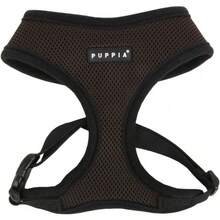 Authentic Puppia Soft Dog Harness, Red - Medium - Brown - View 1