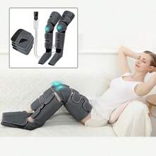 LUYAO 2 Pics Air Compression Leg Massage, Professional Sequential Device For Massage Equipment, Foot And Leg Boots Massager System With Dynamic Compression Technology, Kneading Squeeze Deep Relaxation, Christmas Gift For Dad Mom And Lover - Dark Grey - View 1