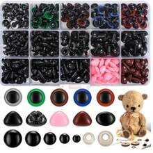 752pcs/50pcs/10pcs Safety Eyes And Nose Components, Including 228pcs Multicolor Safety Eyes And 90pcs Nose With 318pcs Washers, Suitable For Making Plush Animals And Teddy Bear Crafts, Multiple Sizes Available - A - View 3