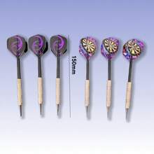 12pcs Dart Set, Professional Dart Practice Use, Suitable For Dart Enthusiasts Family Gathering Party Use. - Purple - View 2
