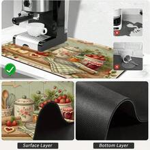 1pc Dish Drying Mat, Coffee Machine Mat, Strawberry Baking Scene Print Polyester Fiber Absorbent Mat, Durable, Highly Absorbent, Suitable For Dining Table, Cafe And More, Multipurpose Drainage Mat, Home Gift, Tabletop Decor - XYLSD-543 - View 8
