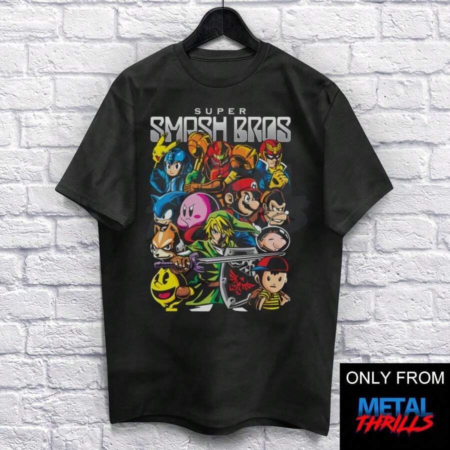 Unisex T-shirt med rund hals i mjuk bomull med grafiskt tryck – Välj din Fighter T – Unisex (för män och kvinnor) – Rolig – Gamer – Heavy Metal – TV-spel – Musik – Retro – Vintage - Svart - Visa 1