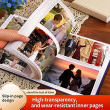 1pc 6 Inch 200 Sheets Photo Album, Insertable Family Photo Collection, Large Capacity Photo Album, Photo Storage Book, Family And Student Photos, Winter Christmas Valentine's Day New Year Gift - 1PC - View 6