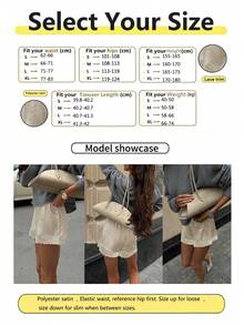 Women's Solid Color Lace Patchwork Casual Shorts Summer - Apricot - View 4