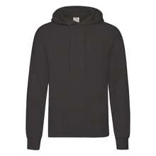 Fruit Of The Loom Unisex Adults Classic Hooded Sweatshirt - Black - View 3