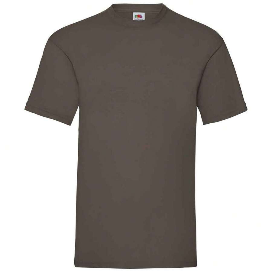 Fruit Of The Loom Mens Valueweight T-Shirt - 朱古力 - 查看 1