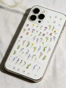 1pc Aesthetic Painted Floral Stickers, Suitable For Scrapbooking, Collage, Photo Album, Phone Case, Tablet And Notebook DIY, Ins Style Spring/Summer Colorful Floral Pattern, Versatile Decor Stationery Stickers School Supplies - 3D Painted Flowers - View 3