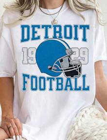 Sudadera con Capucha Vintage de Fútbol Americano de Detroit para Hombre, Mujer y Niños, Ropa Deportiva Unisex, Camiseta para el Día del Partido de Fútbol Americano, Detroit Fan, Camiseta de - Negro - Ver 1