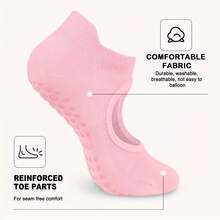 8/6/4/2/1 Pairs Women's Pilates Non-Slip Socks, Open Toe Yoga Socks, Breathable Grip Socks For Sports, Fitness And Dance - Pilates Accessory - Multicolor - View 9