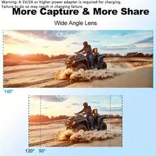 4K Action Camera 1080P HD, 170° Wide Angle Waterproof Sports Camera, With 2.0" LCD Screen, 1050mAh Rechargeable Battery, Electronic Image Stabilization, Ideal For Cycling, Diving, Vlogging And Outdoor Adventure - Black - View 4
