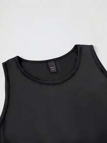 Yo le digo a papá periódicamente ciencia química gráfico negro sin mangas chaleco de entrenamiento ajuste muscular camiseta sin mangas con tabla periódica elemento cuadrados chistes estampad - Negro - Ver 3