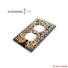 Switch Panel, Decorative Wall Plate, Light Switch Cover, 1Gang 2Gang Panel, Blue Bird & Floral Print, 2D Flat Printing, Pastoral Style Wall Decor, Indoor/Outdoor Universal Switch Cover, Decor Single/Double Toggle Panel, Bedroom Kitchen Bathroom Soft Decor, Installation Screws Included - A - View 13