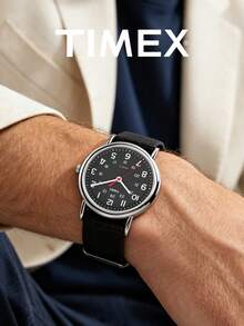 輕量舒適休閒手錶易讀大數字錶盤生日節日禮物中性款 TIMEX T2N647 - 銀色 - 查看 7