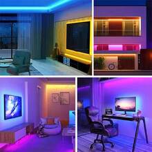 HBOWMDJIA 3ft-100ft LED Lights For Bedroom, Remote, APP Control, RGB Music Sync Color Changing LED Strip Lights For Home Decor Room Decor - Multicolor - View 10