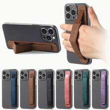 1pc Adhesive Phone Push-Pull Stand Anti-Slip Drop Portable Wrist Strap Anti-Slip, Anti-Fall Multifunctional Desktop Support - Multicolor - View 2