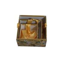 20x20x20cm Purple Cardboard Square Gift Box Set, Multi-Size Floral Pattern Gift Packaging Box - P - View 7
