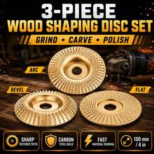 Angle Grinder Polishing Pad, Wood Carving Disc Set, Tungsten Carbide Grinding Wheel And Shaping Disc Attachments For Grinders, Wood Cutting, Sanding, Polishing And Surface Finishing (Mix) - A - View 4