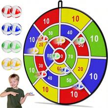 Diana para Dardos para niños, Juego de Dardos Plegable Grande de 72 cm, 8 Dardo con Bolas Adhesivas, Juego de Dardo Interactivo para Interiores y Exteriores para niños, Regalos de Navidad - Multicolor - Ver 1