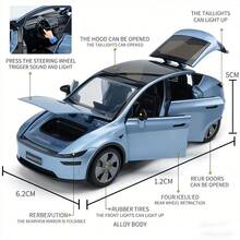 Modelo de Vehículo de Nueva Energía 1/32 - Body de Aleación - Modelo de Coche Realista - 6 Puertas Abribles - Espejos Retrovisores Plegables, Adecuado para Colección de Entusiastas de Autos, Colección de Decoración de Escritorio de Oficina - Multicolor - Ver 9