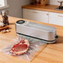 Compact USB Rechargeable Portable Automatic Vacuum Sealer, 1200mAh Battery With One-Touch Seal & Vacuum Buttons, Small Vacuum Packaging Machine For Snacks, Meat, Fruit, Vegetable Food Preservation - Essential Kitchen And Outdoor Picnic Tool - Multicolor - View 5