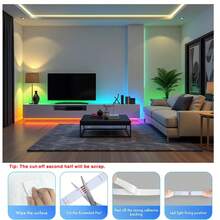HBOWMDJIA 3ft-100ft LED Lights For Bedroom, Remote, APP Control, RGB Music Sync Color Changing LED Strip Lights For Home Decor Room Decor - Multicolor - View 8