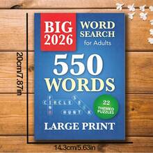 New Adult Word Search Activity Book, Adult Leisure Stress Relief, Brain Exercise, Large Font Printing, Lightweight And Portable, Can Be Used As A Gift (Pen Not Included) - Single Piece - View 6