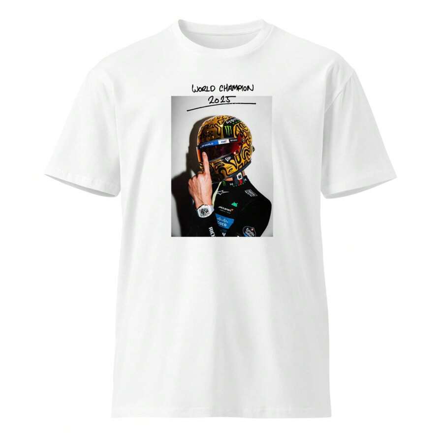 World Champion Unisex Shirt Premium F1 White Tee - White - View 1