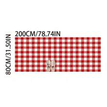 1pc Red Plaid Vibrant Kitchen Rug, Kitchen Mat, Kitchen Carpet, Classic Checkered Doormat, Small Rug, Carpet, Runner Rug, Floor Mat, Home Decor, Area Rug, Outdoor Mat, Home Decor, Area Carpet, Bedroom Rug, Washable Carpet - Multicolor - View 18