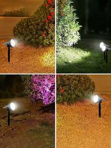 1pc Super Bright Outdoor Solar Landscape Spotlight, Equipped With 55 LED Beads For Night Lighting, Solar Garden Light For Yard Decoration, With Motion Sensor, 3 Lighting Modes, Durable Lithium Battery, Detachable Wall Light/Lawn Light, Perfect For Lawn, Villa, Halloween Decoration, Adjustable Angle, Suitable For Yard, Ground, Garden, Pool, Lawn - Multifunctional Solar Lamp - View 7
