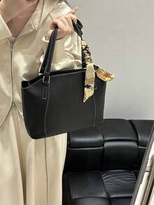 New Luxury High-End Pattern Versatile Women's Shoulder Tote Bag - Black - View 4