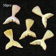 20/50/Pcs 透明樹脂配件美人魚尾DIY材料裝飾 - 多色 - 查看 24