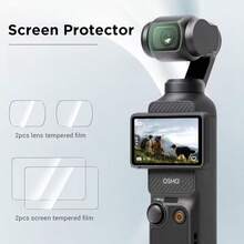 2+2pcs[Screen Protector+Lens Protector]Compatible With DJI Osmo Pocket 4/3, 2pcs Lens Protector+2pcs LCD Screen Protector, Tempered Glass Film, Compatible With DJI Pocket 4/3 Accessories, 9H Hardness Scratch Resistant. High Definition Transparent, Thin Fit, Sensitive Touch, Full Screen Protection. - View 5