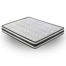 MATERASSIEDOGHE Memory Foam Mattress, 20 Cm Thick, 9 Differentiated Support Zones, H4 Firmness – Summer/Winter Side - White - View 2