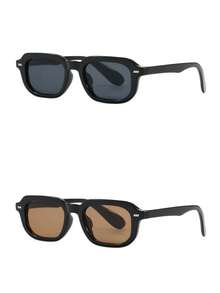 1PC/2PCS Women's Sunglasses New Style Personalized Retro Premium Texture Casual Street Style Outdoor Sun Protection Commute Outfit Beach Vacation Outfit Versatile Essential - Multicolor - View 16