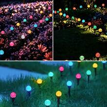 40/20/10 LED Solar Garden Crystal Light, Outdoor Courtyard Lawn Light, 8 Lighting Modes, Suitable For Summer, Camping, Weddings, Parties, Birthday Lawns And Other Occasions. - Multicolor - View 8