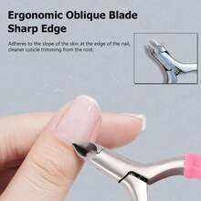 Nail Clipper, 3/4 Jaw Ultra Sharp Nail Tip Pliers, Professional Nail Trimming Tool, Non-Slip Silicone Handle Nail Clipper, For Nail Care Manicure Nails - Multicolor - View 5