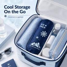 Reusable Cooling Ice Packs, Gel Ice Packs And Cold Storage Bags, Suitable For Diabetes And Fitness Training - Outdoor Use Essentials, As Well As Outdoor Travel, Cold Compress Therapy, Camping, Picnic And Outdoor Activity Care Tools - Blue - View 5