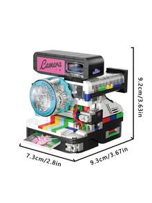 Luxury Camera Mini Building Block Set, An Extremely Interesting DIY Assembly Toy That Can Effectively Relieve Daily Stress And Add Fun To Leisure Time, A Creative Couple Activity And Puzzle Game, This Vintage Camera Model Provides A Stress-Relieving Construction Process And Can Also Serve As An Eye-Catching Bedroom Decor, Suitable For Solo Relaxation Or Couple Interaction, A Thoughtful Personalized Gift That Combines Luxury Design, Satisfying Play Experience And Stress Relief - Multiple Colors - View 13