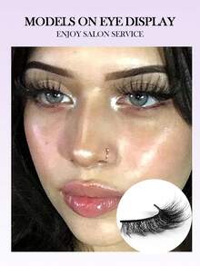 MAANGE 10 Pairs CC Curl Natural Cartoon Faux Mink Strip False Eyelashes, Dramatic Anime Cat Eye Lashes, Sexy Eyelash Extensions, Soft Natural Look, Suitable For Travel, Work, Party, Exquisite Gift For Women - Multicolor - View 10