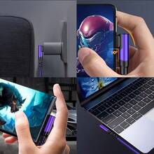 Tzlrxl 1條 USB-A 轉 Type-C 數據線（90°彎頭），相容於華為及更多款智慧型手機，支援數據傳輸與充電 - 藍色 - 查看 7