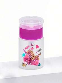 Botella de removedor de esmalte de uñas con patrón de lazo, adecuada para removedor de esmalte de uñas - Botella de embalaje de viaje recargable, adecuada para uso en el hogar, salón y viajes. Removedor de maquillaje de labios y ojos, reutilizable, botella de removedor de maquillaje, esencial de viaje - Multicolor - Ver 12