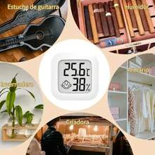 Mini Electronic Temperature And Humidity Meter, High Precision Indoor Digital Thermometer For Home, Baby Room Hygrometer, Desktop Room Thermometer, Smiling Face Comfort Display Mini Thermometer - White - View 4