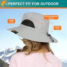 Sombrero de ala ancha para hombre y mujer, sombreros de pesca para hombre, proteccin, sombrero de cubeta de senderismo para mujer, al aire ltima intervensin, verano, - inicial - Ver 5