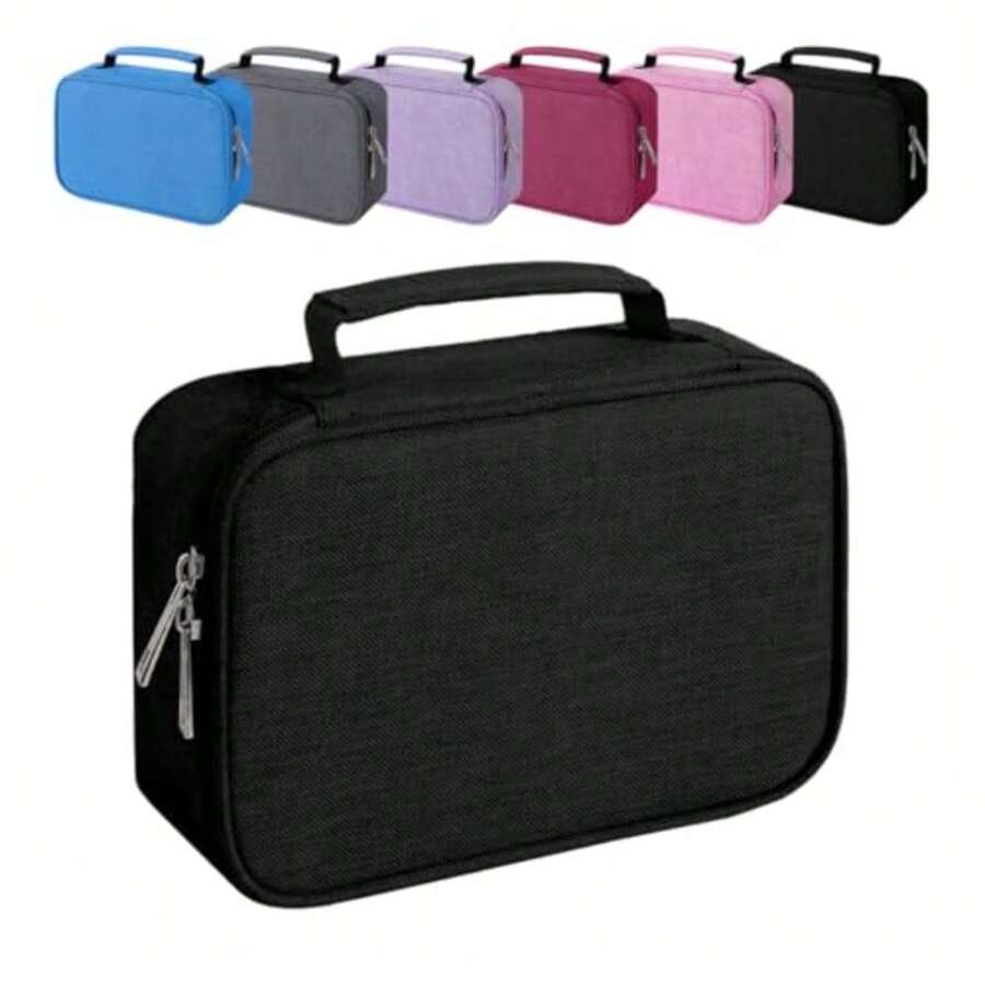 Estuche para Lápices de Gran Capacidad 72 ranuras Multifuncional Bolígrafos de gran capacidad Porta fundas con 2 fundas extraíbles Portátil Estuche para Lápices de Multifuncional - negro - Ver 1